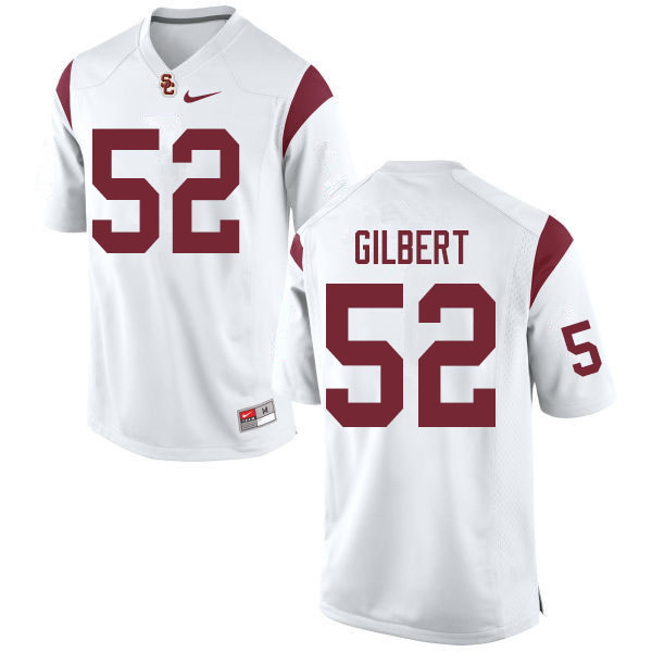 Men #52 Spencer Gilbert USC Trojans College Football Jerseys Sale-White